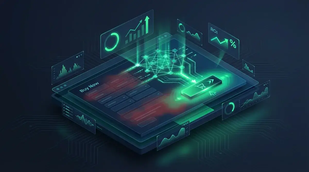 Infographic για digital marketing - οπτικοποίηση εννοιών how to use AI for conversion rate optimization, AI CRO, generative AI CRO tools